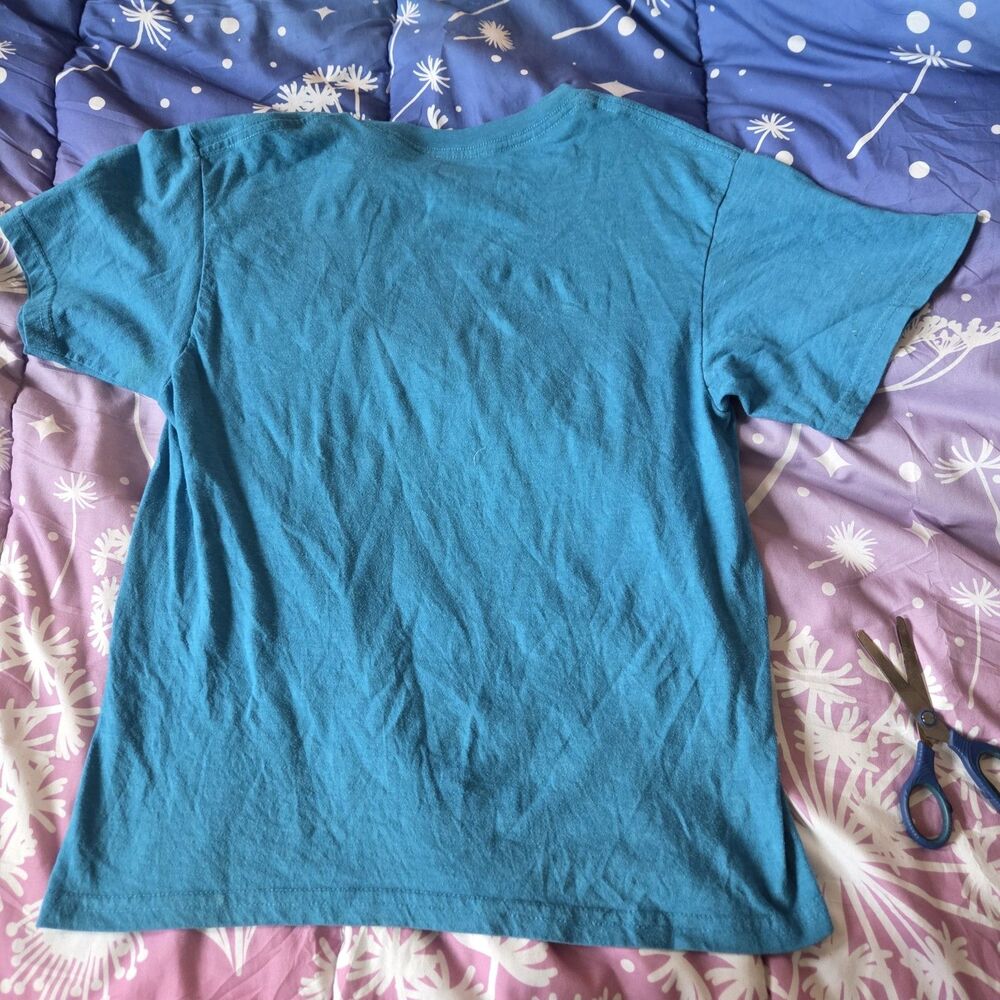 Marvel Boys Trust Me I’m A Superhero Blue LG Short Sleeve Shirt - Picture 3 of 3